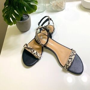 Women's Black and Tan Sandals NWOT